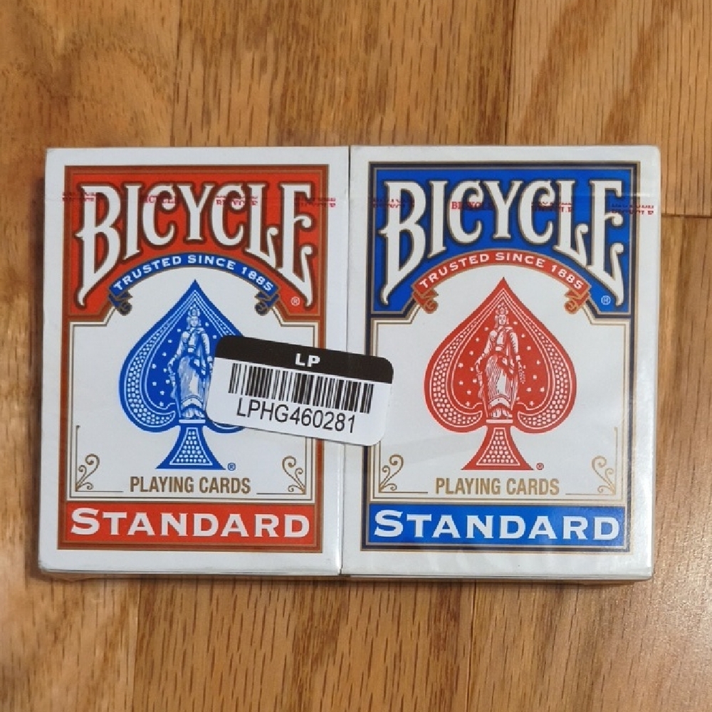 Bicycle, Standard Playing Cards - Red and Blue, NWT